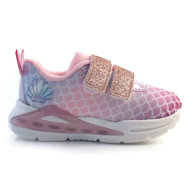 Tênis Infantil de LED Sereia Mini Pé do 22 ao 32 Rosa MP 2413