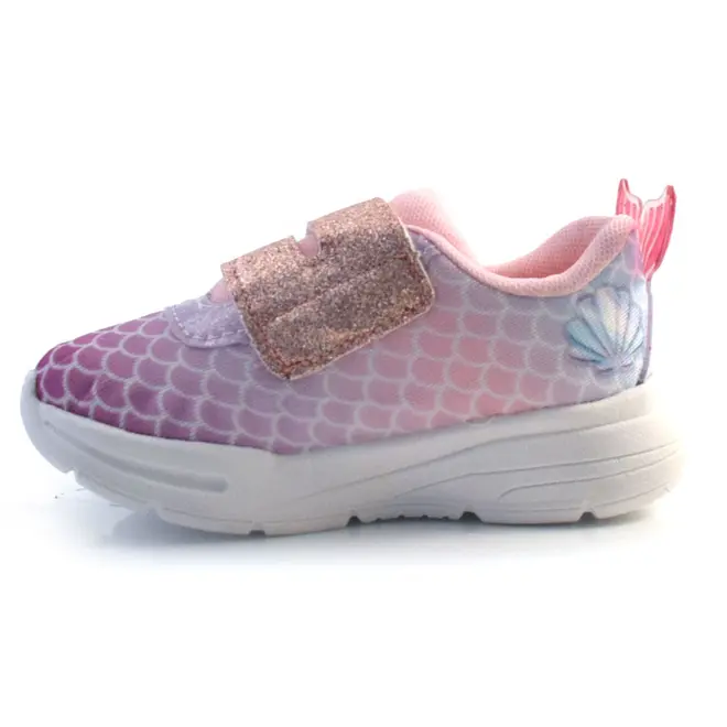 Tênis Infantil de LED Sereia Mini Pé do 22 ao 32 Rosa MP 2413