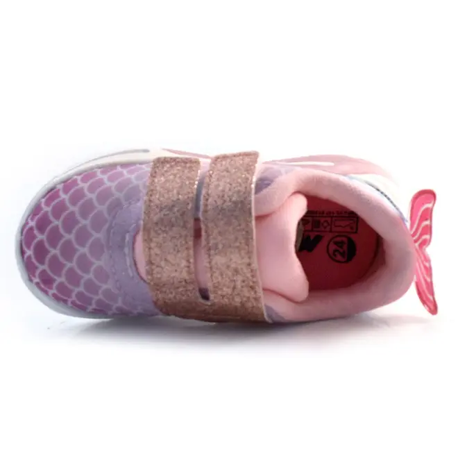 Tênis Infantil de LED Sereia Mini Pé do 22 ao 32 Rosa MP 2413