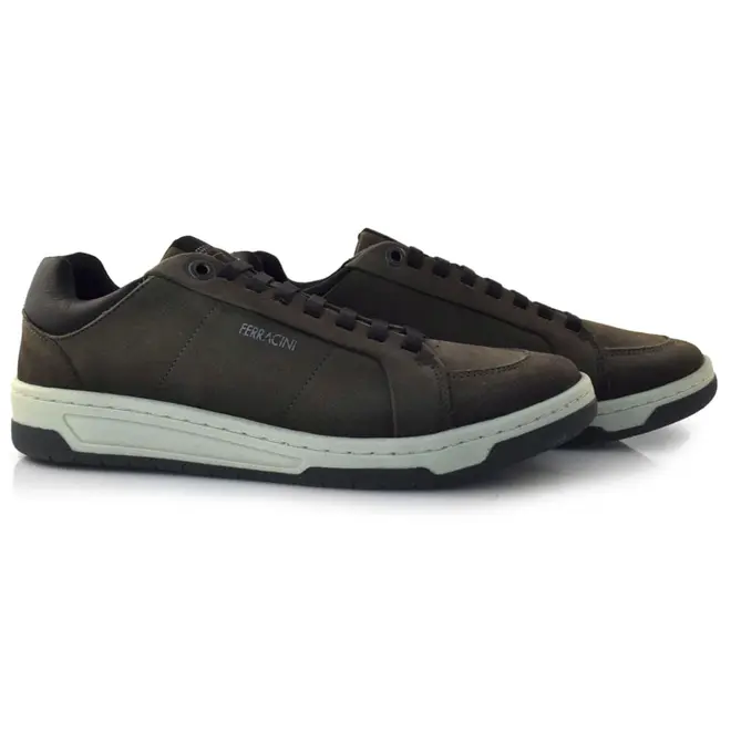 Sapatênis Masculino de Couro Ferracini Vox Preto 8050
