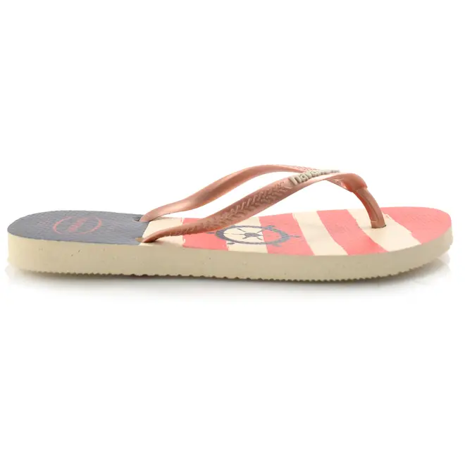 Chinelo Havaianas Slim Nautical Bege 4137125