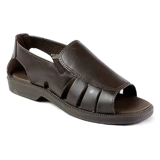 Sandália Flat Itapuã Couro Marrom Masculino