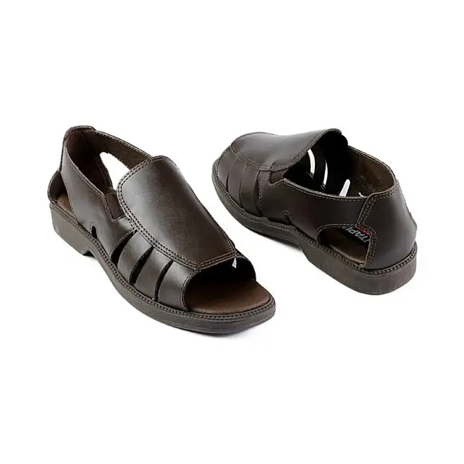 Sandália Flat Itapuã Couro Marrom Masculino