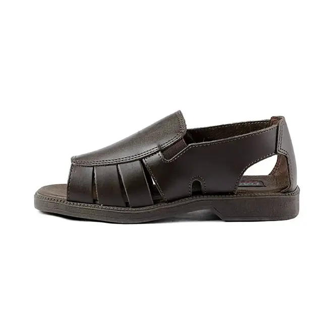 Sandália Flat Itapuã Couro Marrom Masculino