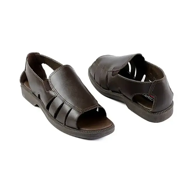 Sandália Flat Itapuã Couro Marrom Masculino