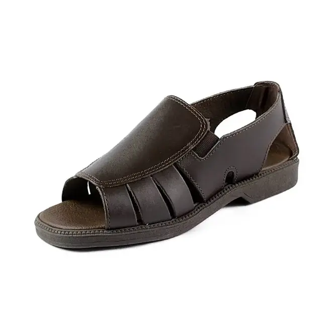 Sandália Flat Itapuã Couro Marrom Masculino