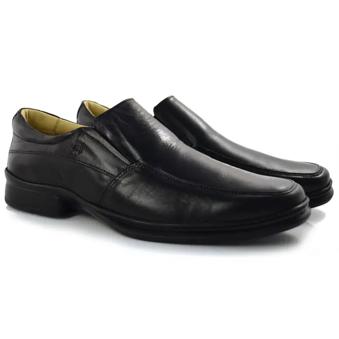 Sapato Social Masculino de Couro Rafarillo Soft Preto 9216