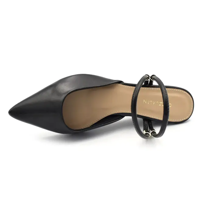 Scarpin Anabela Slingback Cazzualen Preto 33.1148