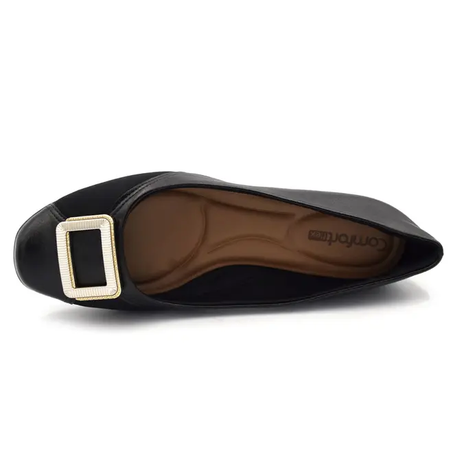 Sapatilha Anabela Feminina Comfortflex Preto 2694303