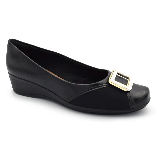 Sapatilha Anabela Feminina Comfortflex Preto 2694303