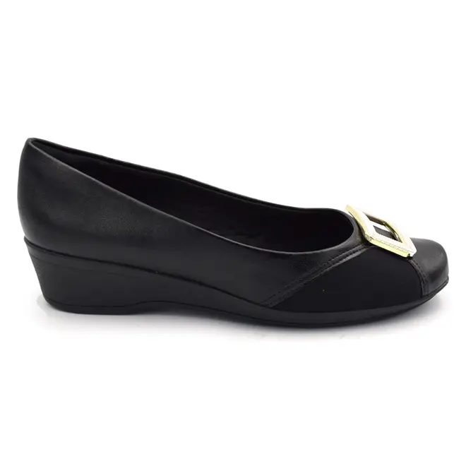 Sapatilha Anabela Feminina Comfortflex Preto 2694303