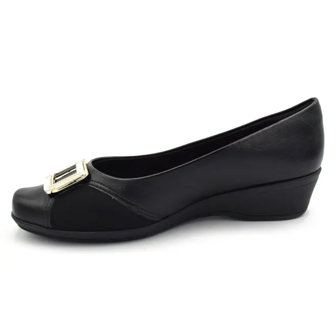 Sapatilha Anabela Feminina Comfortflex Preto 2694303