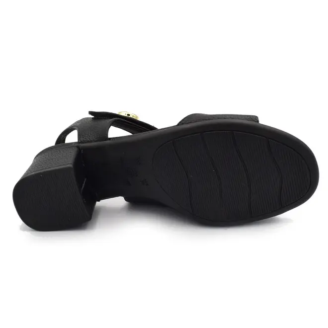Sandália de Salto Bloco Feminina Comfortflex Preto 2657305