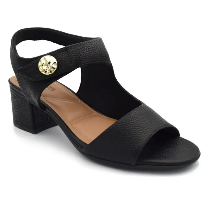 Sandália de Salto Bloco Feminina Comfortflex Preto 2657305