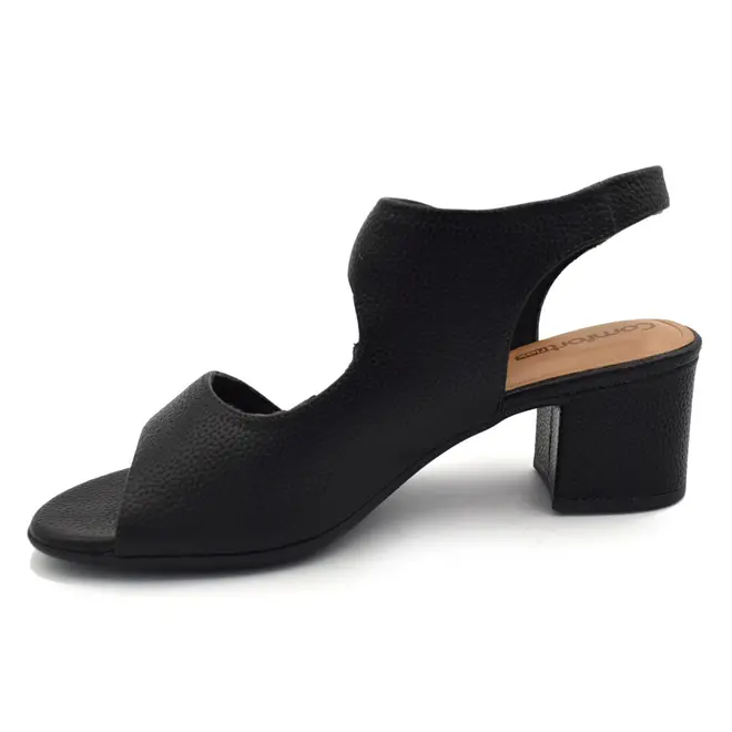 Sandália de Salto Bloco Feminina Comfortflex Preto 2657305