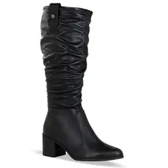 Bota Slouchy de Couro e Cano Alto Bottero Preto 346920
