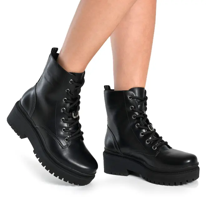 Coturno Feminino Via Marte Preto 005-004-01