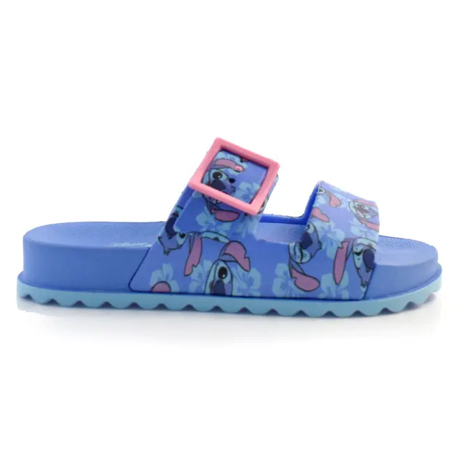 Sandália Rasteira Infantil Stitch Grendene Disney Summer Azul 23198