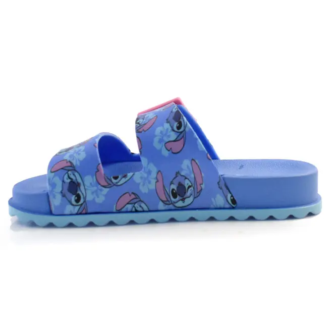 Sandália Rasteira Infantil Stitch Grendene Disney Summer Azul 23198
