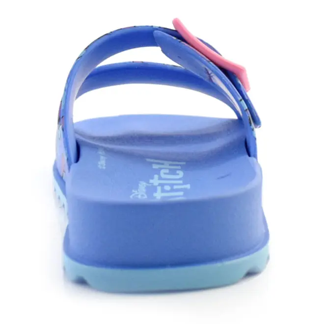 Sandália Rasteira Infantil Stitch Grendene Disney Summer Azul 23198
