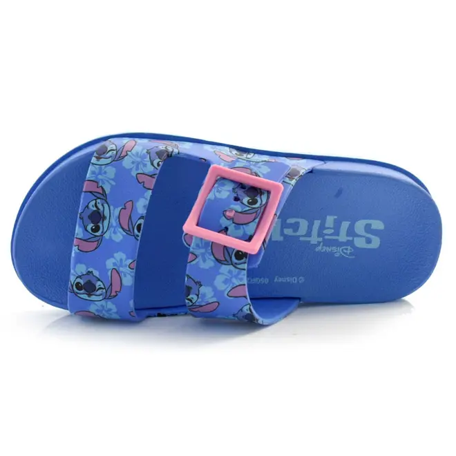 Sandália Rasteira Infantil Stitch Grendene Disney Summer Azul 23198