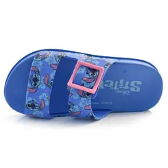Sandália Rasteira Infantil Stitch Grendene Disney Summer Azul 23198