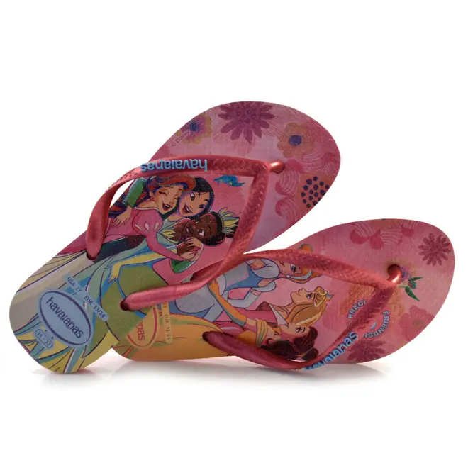 Chinelo Havaianas Kids Slim Princesas Rosa 4123328
