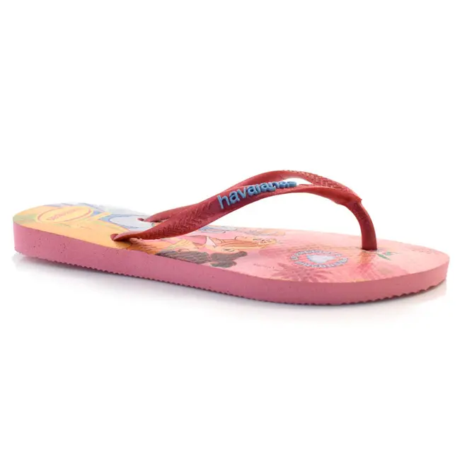 Chinelo Havaianas Kids Slim Princesas Rosa 4123328