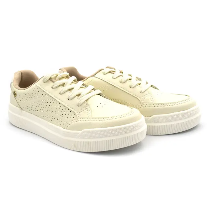 Tênis Casual Feminino Kolosh Creme C4304