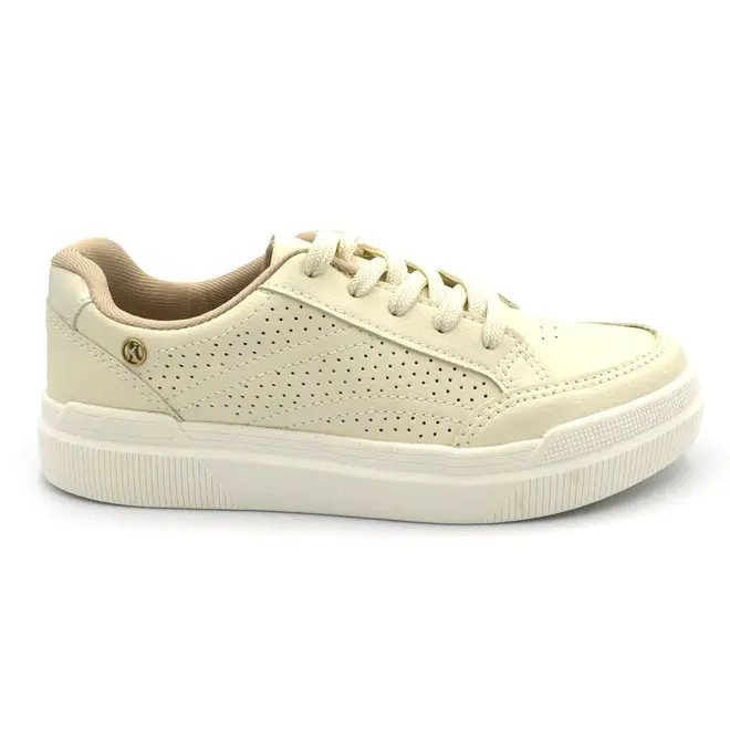 Tênis Casual Feminino Kolosh Creme C4304