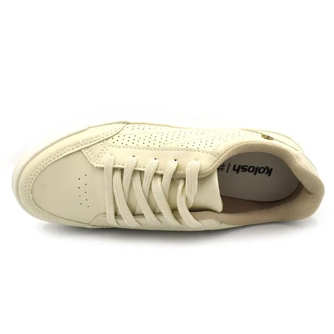 Tênis Casual Feminino Kolosh Creme C4304