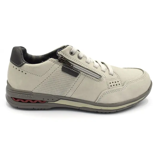 Sapatênis de Couro Masculino Pegada Cinza 114861
