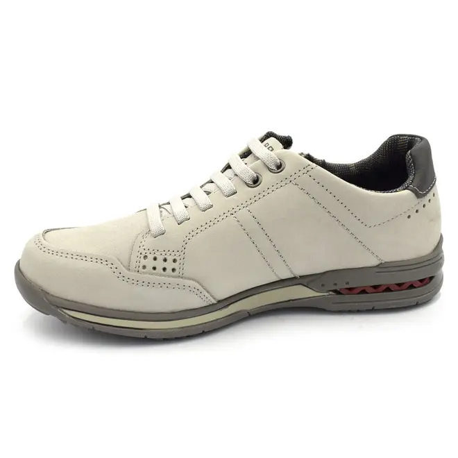 Sapatênis de Couro Masculino Pegada Cinza 114861