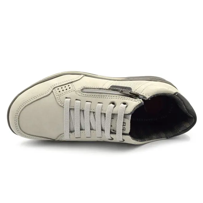 Sapatênis de Couro Masculino Pegada Cinza 114861