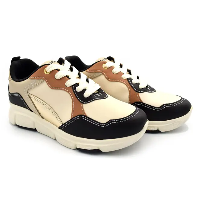 Tênis Casual Feminino Comfortflex Bege 2690303
