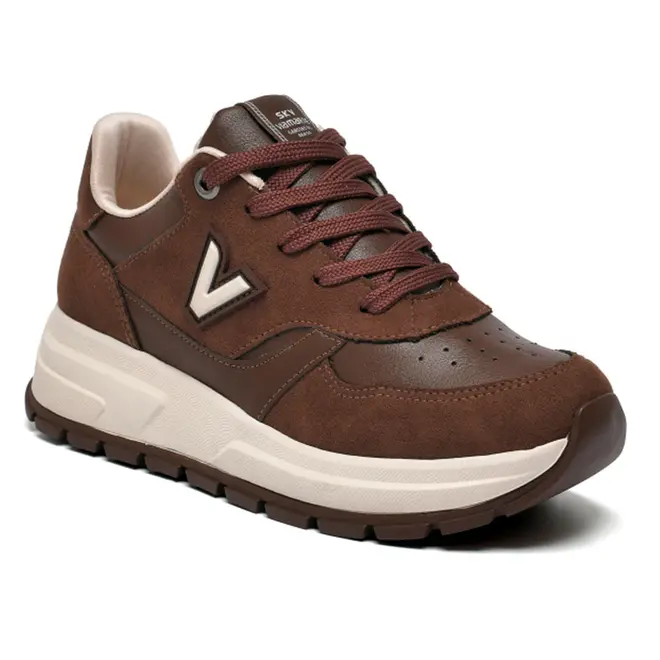 Tênis Casual Feminino Via Marte Marrom 242-016-15