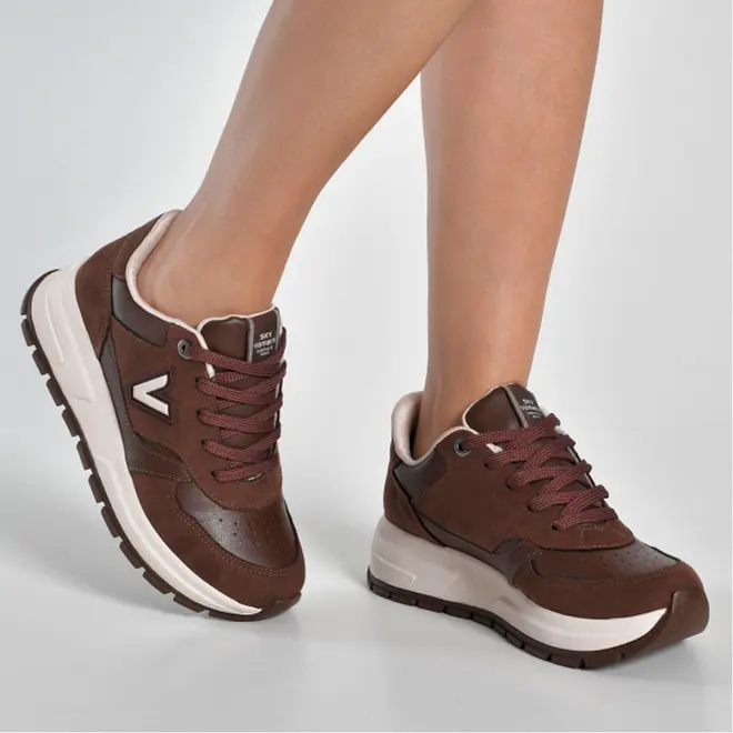 Tênis Casual Feminino Via Marte Marrom 242-016-15