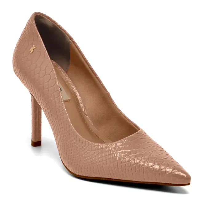 Scarpin de Salto Alto Feminino Via Marte Bege 044-017-01