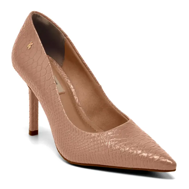 Scarpin de Salto Alto Feminino Via Marte Bege 044-017-01