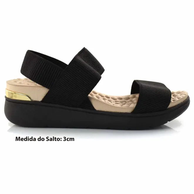 Sandália Anabela Feminina Modare Preto 7151.102.21177
