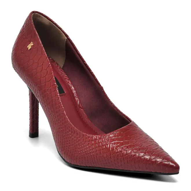 Scarpin de Salto Alto Feminino Via Marte Bordô 044-017-01