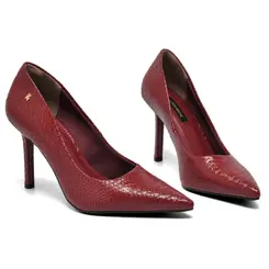 Scarpin de Salto Alto Feminino Via Marte Bordô 044-017-01