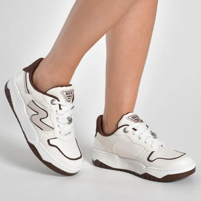 Tênis Casual Feminino Via Marte Off White 276-001-13