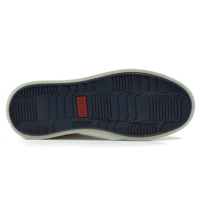 Tênis Masculino de Couro Ferracini Gold Off White 2074