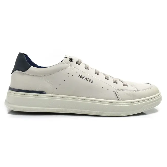 Tênis Masculino de Couro Ferracini Gold Off White 2074