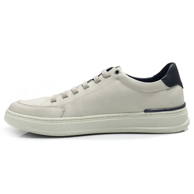 Tênis Masculino de Couro Ferracini Gold Off White 2074
