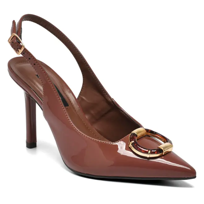Scarpin de Salto Alto Feminino Via Marte Marrom 044-023-01