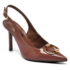 Scarpin de Salto Alto Feminino Via Marte Marrom 044-023-01