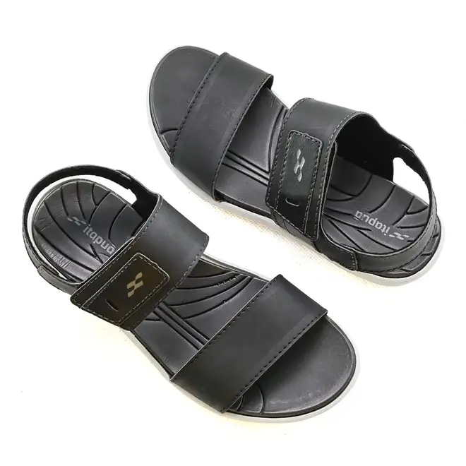 Sandália Flats Itapuã Fecho Ajustável Preto Masculino