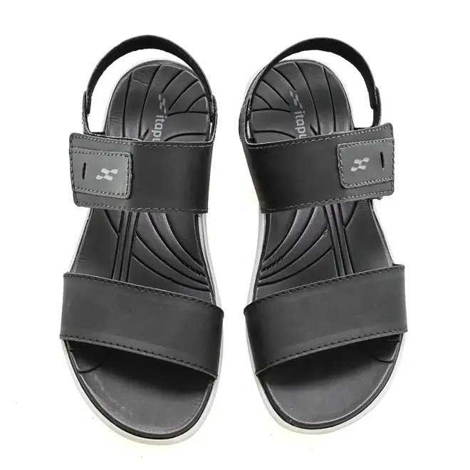 Sandália Flats Itapuã Fecho Ajustável Preto Masculino